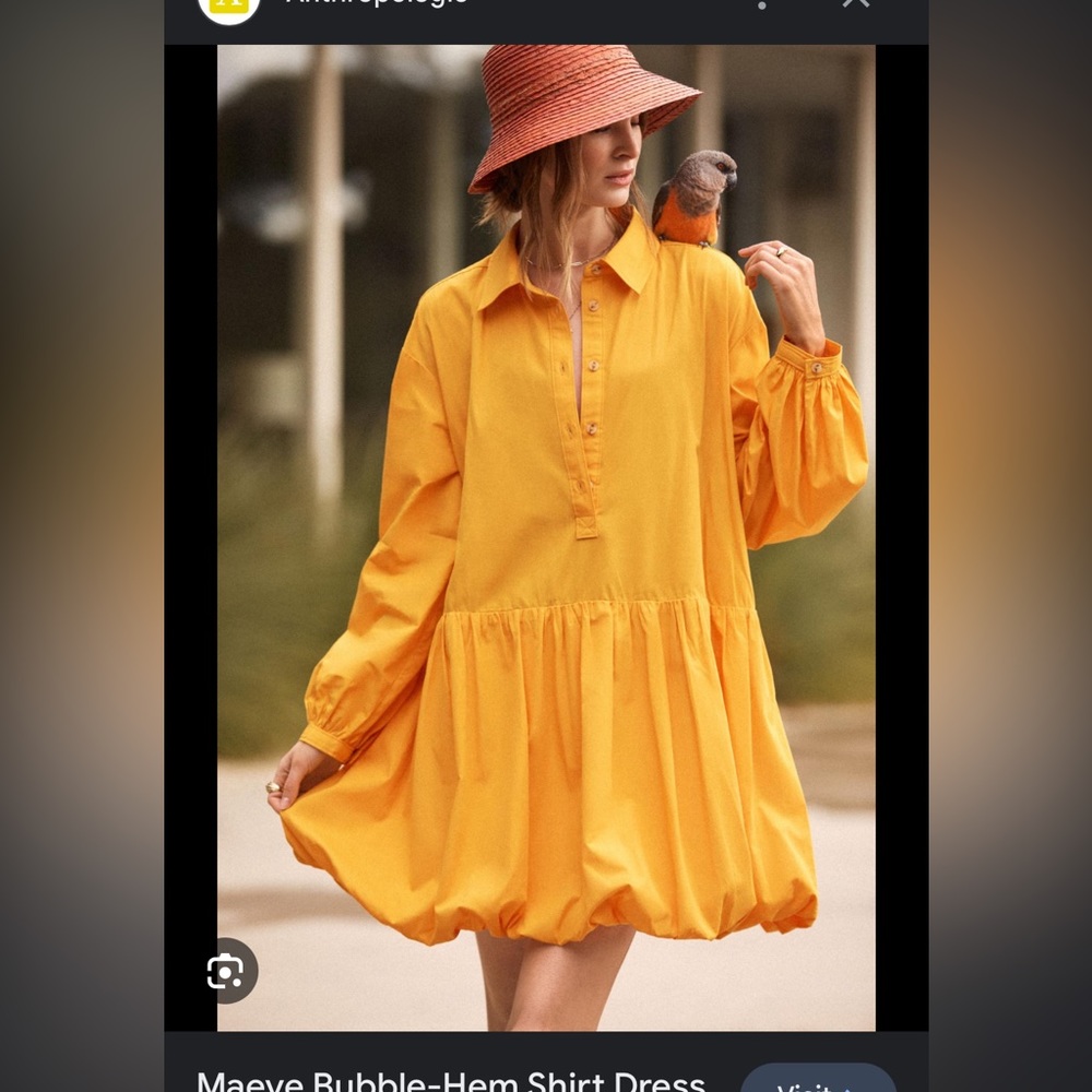 Maeve Bubble Hem Shirt Dress